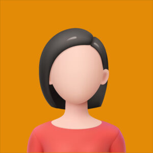 Covenant Avatars-08 3D model of a woman figure without facial features, dressed in professional attire.